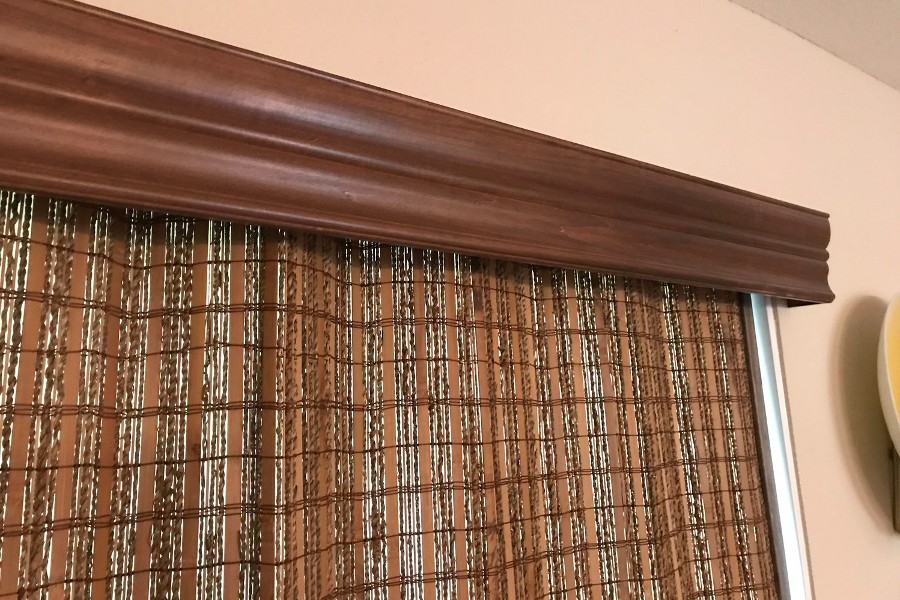 Wooden Drapery with Wood Valence